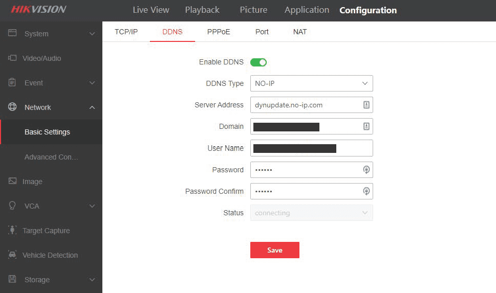 Hikvision DDNS Settings